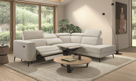 Canapé d'angle 2 relax électriques