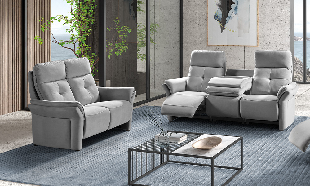 Canapé 2 places fixes